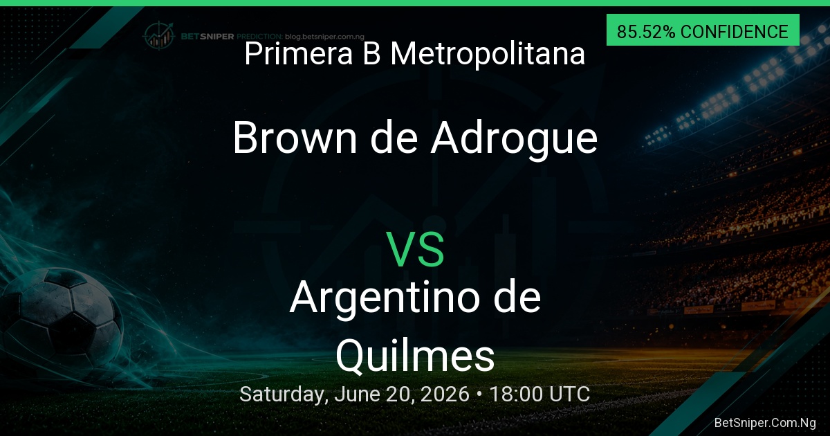 Brown de Adrogue vs Argentino de Quilmes - Primera B Metropolitana match preview