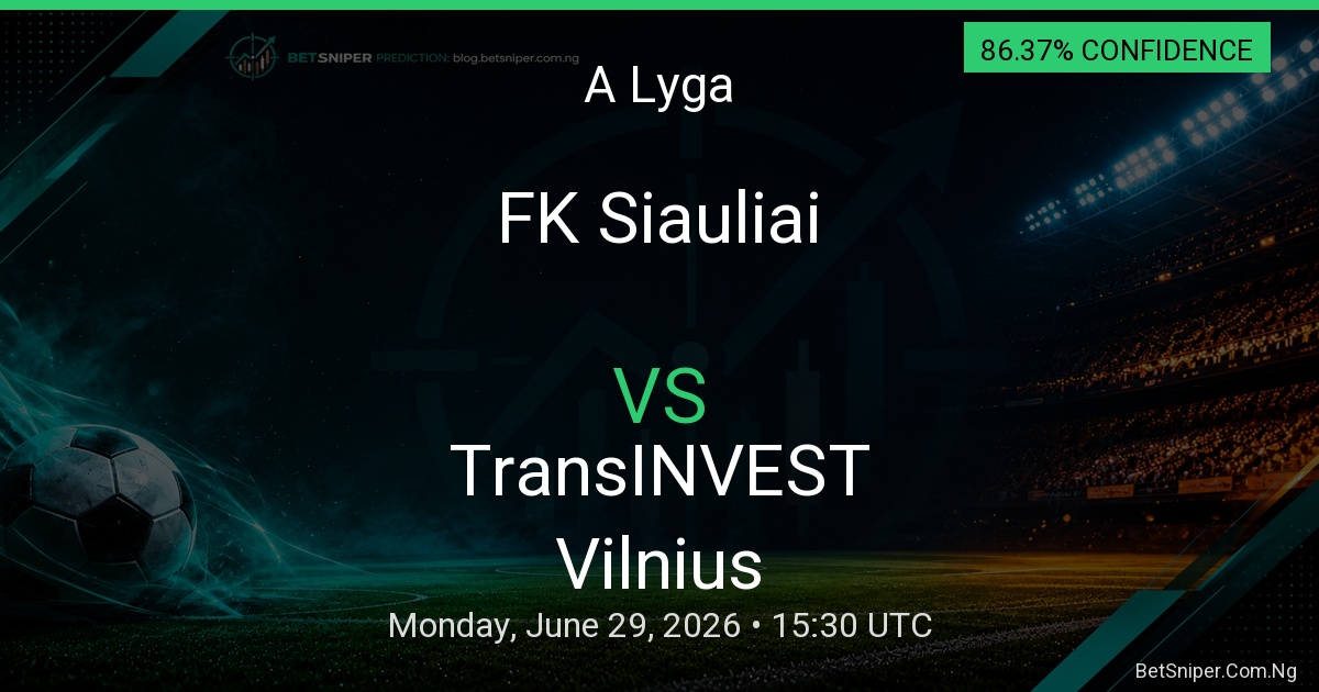 FK Siauliai vs TransINVEST Vilnius - A Lyga match preview