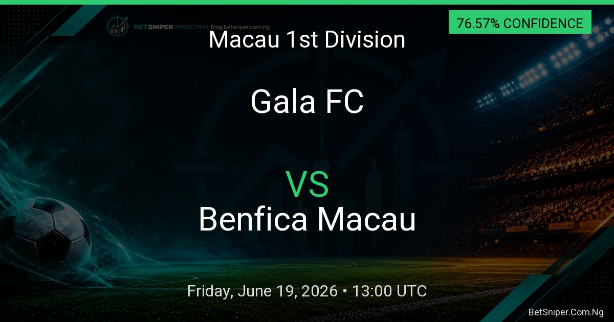 Gala FC vs Benfica Macau - Macau 1st Division match preview