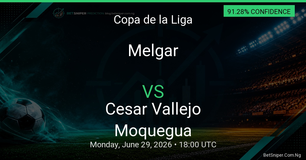 Melgar vs Cesar Vallejo Moquegua - Copa de la Liga match preview