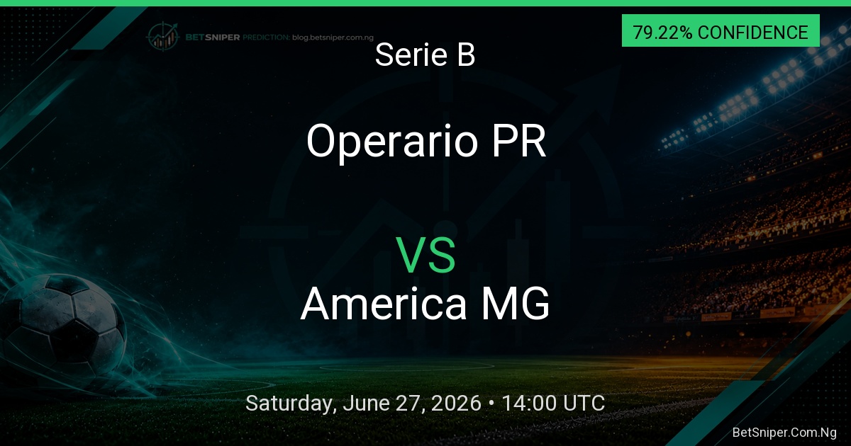 Operario PR vs America MG - Serie B match preview