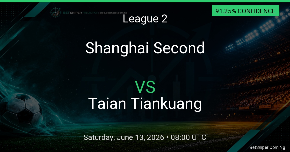 Shanghai Second vs Taian Tiankuang - League 2 match preview