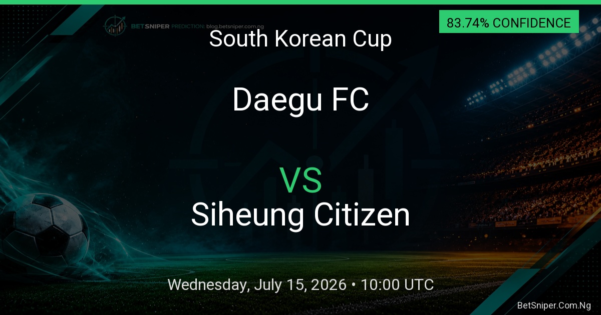 Daegu FC vs Siheung Citizen - South Korean Cup match preview