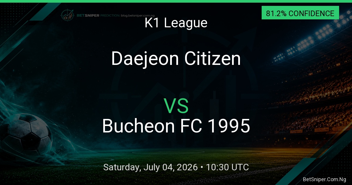 Daejeon Citizen vs Bucheon FC 1995 - K1 League match preview
