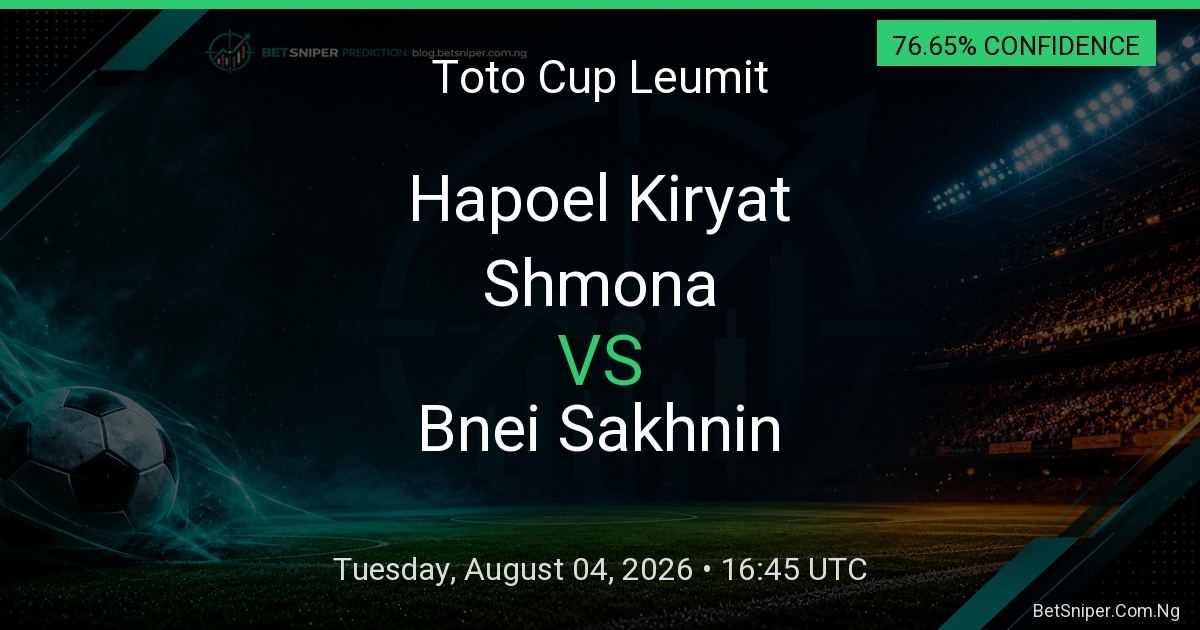 Hapoel Kiryat Shmona vs Bnei Sakhnin - Toto Cup Leumit match preview