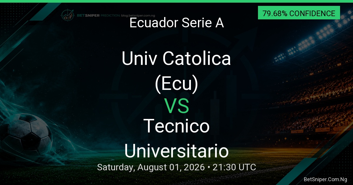 Univ Catolica (Ecu) vs Tecnico Universitario - Ecuador Serie A match preview