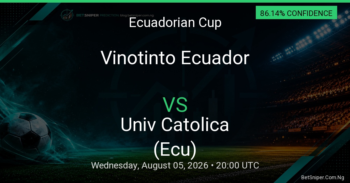 Vinotinto Ecuador vs Univ Catolica (Ecu) - Ecuadorian Cup match preview